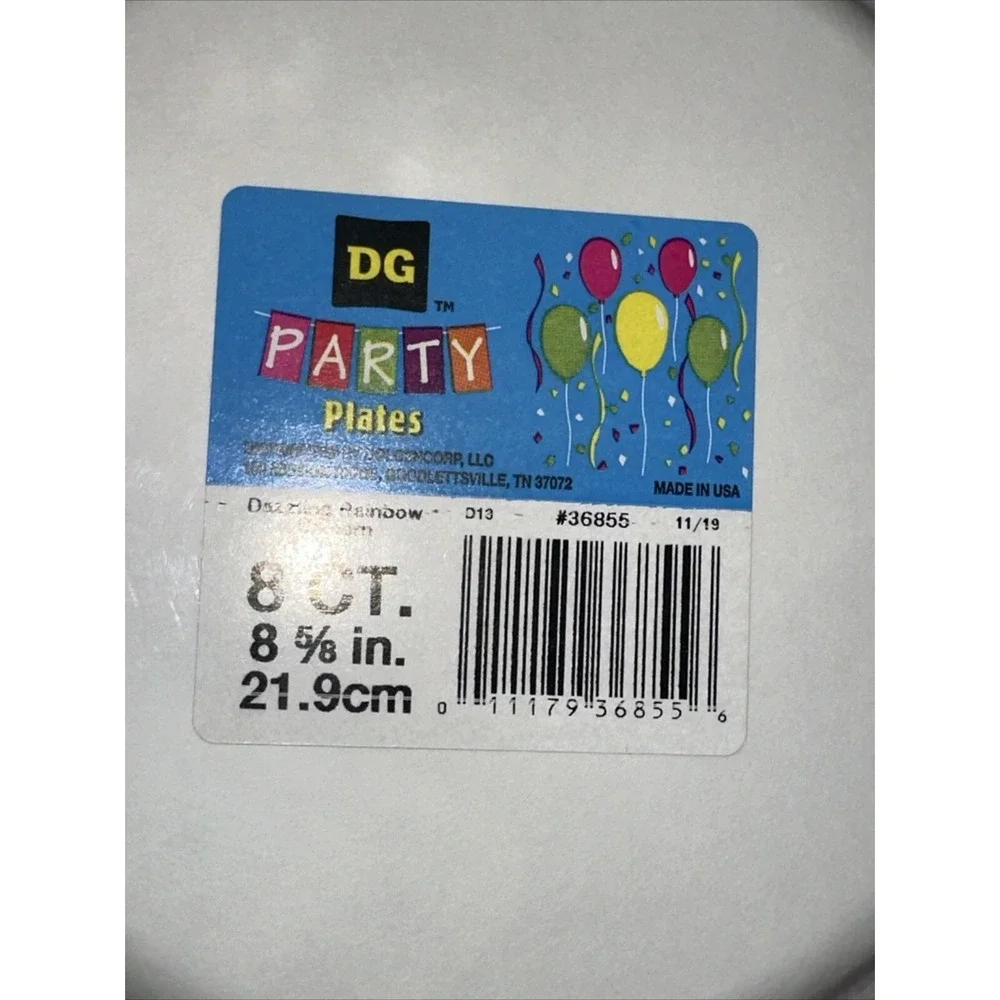 DG Party Dazzling Rainbow Unicorn Birthday Supplies Plates Napkins Tablecloth